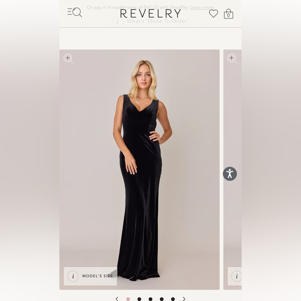 Revelry Dakota Velvet Dress - Black